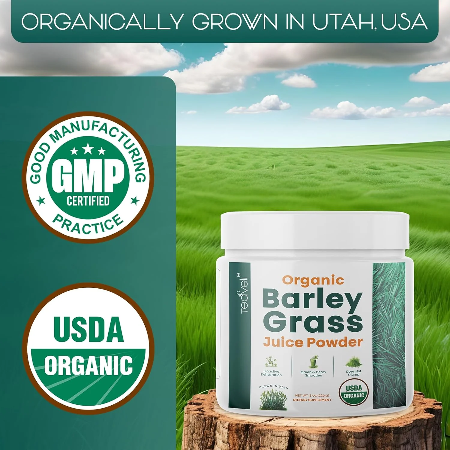 Organic Barley Grass Juice Powder – Raw & Nutrient-Rich Detox | 8 oz - Image 6