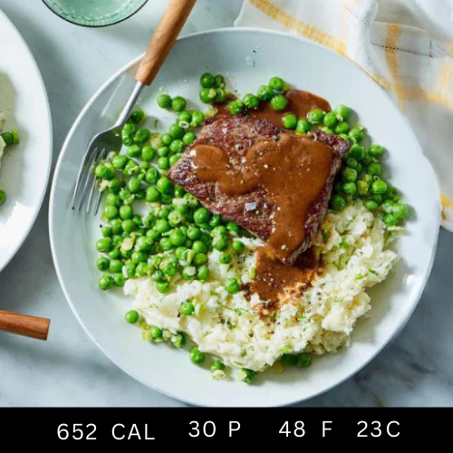 Braised Grass-Fed Lamb Stew with Peas and Mashed Potatoes (Gluten-free) - Image 2