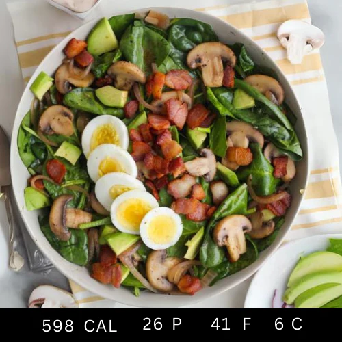 Breakfast Salad of Mixed Veggies, Chorizo, Bacon, Free Range Boiled Eggs and Balsamic Vinaigrette (breakfast) (Gluten-free) - Image 4