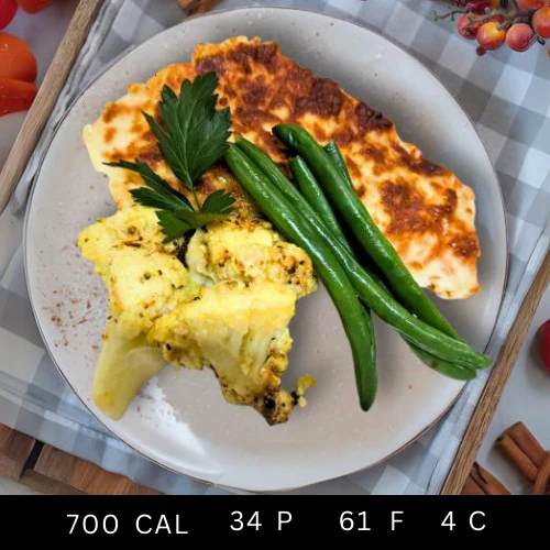 Chicken Breast Parmigiana with Green Beans & Roasted Lemon Parmesan Cauliflower (Gluten-free) - Image 4