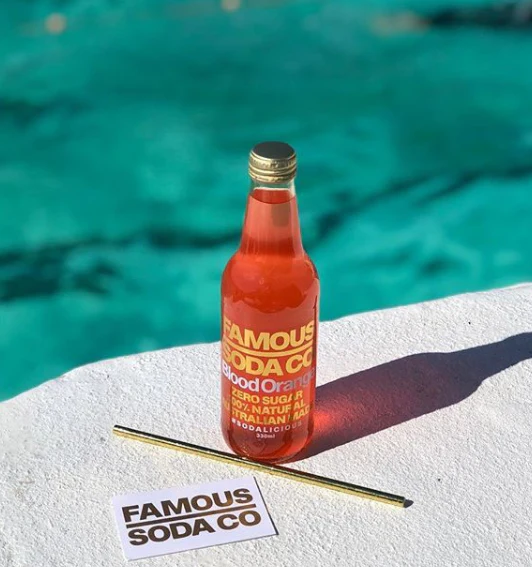 Famous Soda Co - (Blood Orange) - 330ml. - Image 3