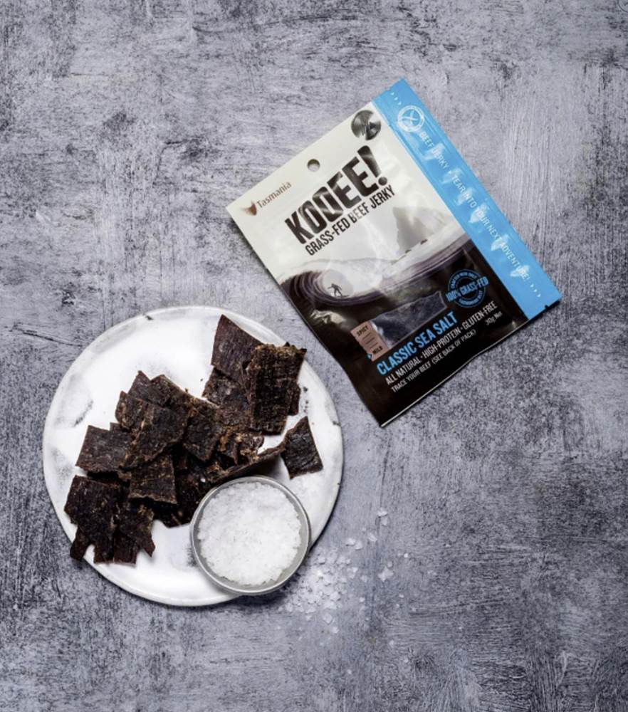 Kooee! Snacks Beef Jerky - Classic Sea Salt (Gluten Free) - 30g. - Image 3
