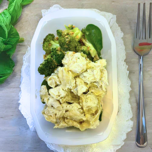 Creamy Chicken Tortellini in Charred Garlic Broccoli (NDIS) - Image 2