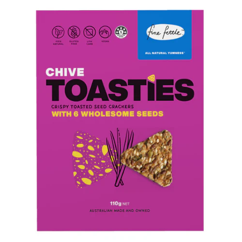 Fine Fettle Toasties (Chive) - 110g (NDIS)
