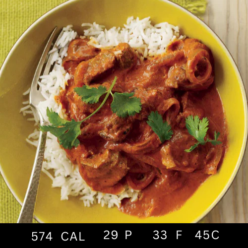 Grass Fed Lamb Rogan Josh Curry with Basmati Rice, Spinach, Onion and Capsicum (Gluten-free) - Image 3