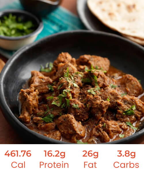 Grass Fed Lamb Rogan Josh Curry with Cauliflower Rice, Spinach, Onion and Capsicum - Image 3