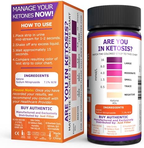 Just Fitter Ketone Test Strips – Accurate & Easy Urinalysis | 125 Strips - Image 8