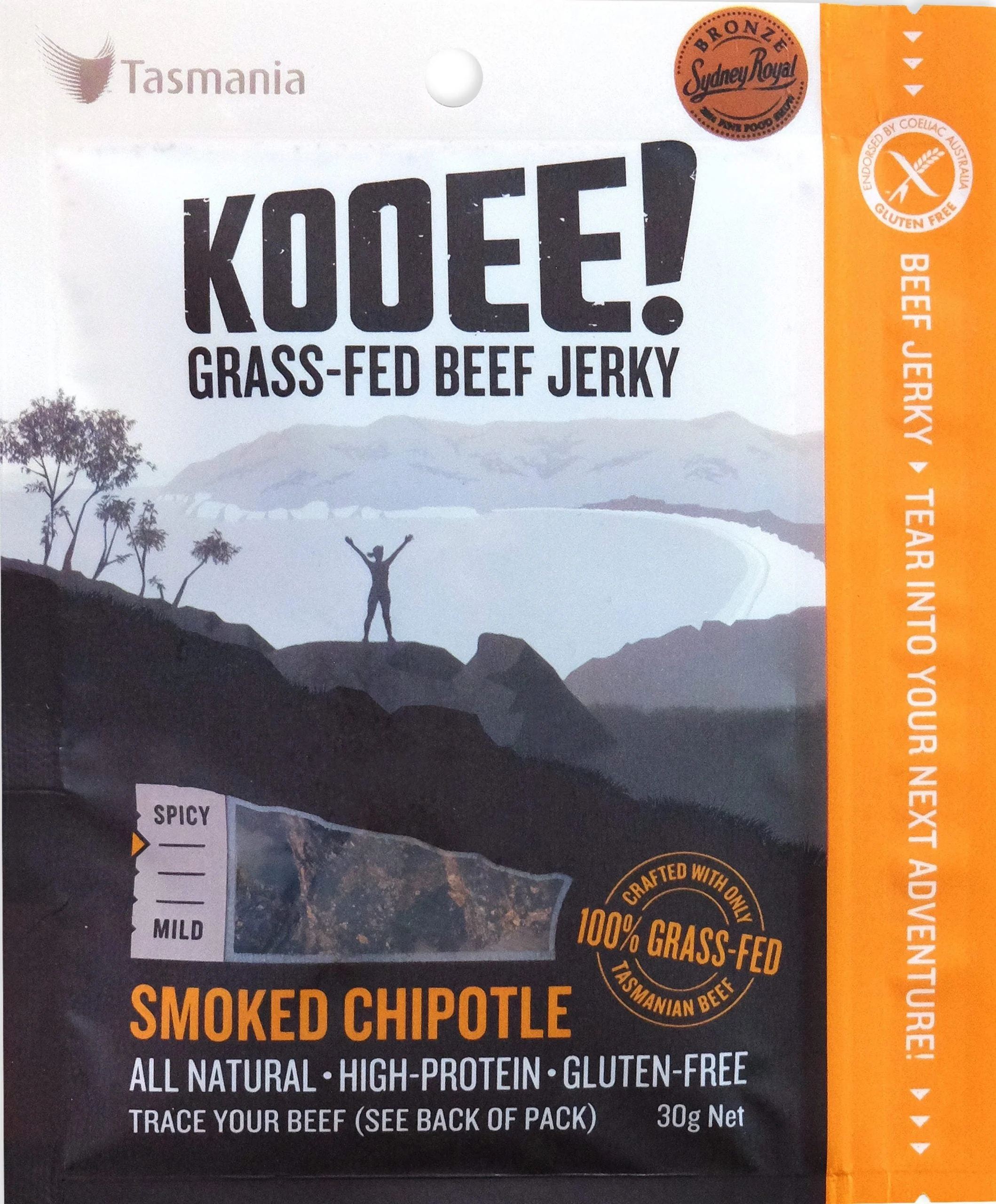 Kooee! Snacks Beef Jerky - Smoked Chipotle (Gluten Free) - 30g