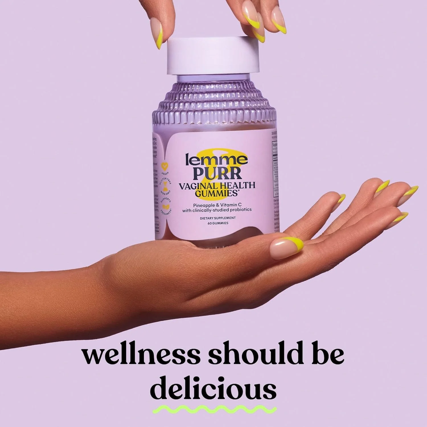 Lemme Purr Vaginal Health Probiotic Gummies – pH & Freshness Support | 60 Count - Image 6