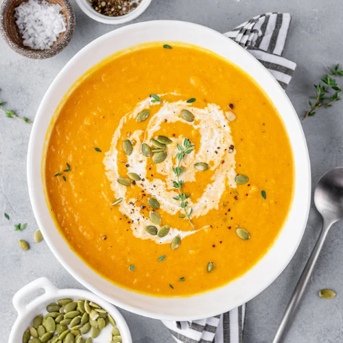 Pumpkin Soup with Spiced Minced Beef 250g (NDIS)