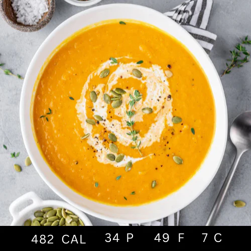 Pumpkin Soup with Spiced Minced Beef (Gluten-free) - Image 2