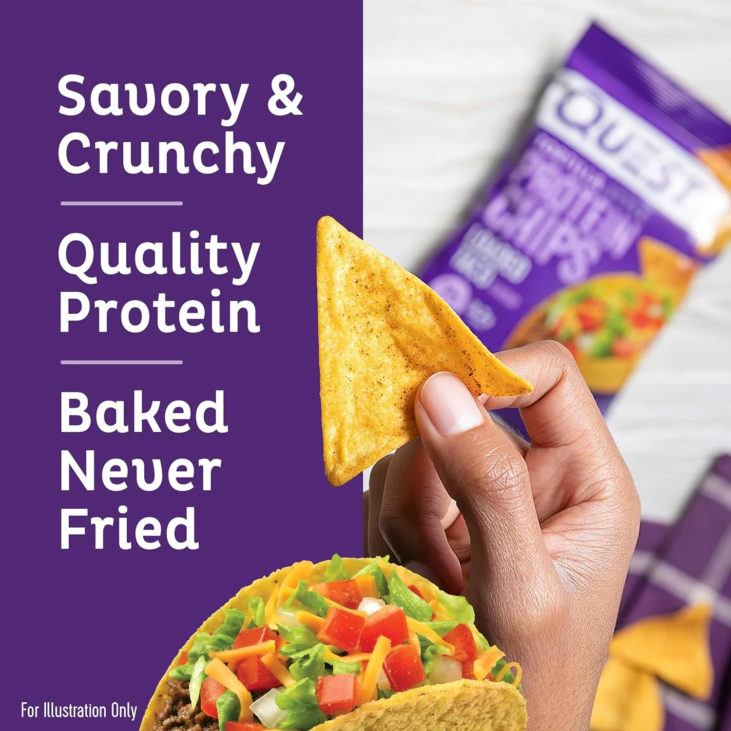 Quest Loaded Taco Protein Chips – High Protein, Low Carb | 8-Pack - Image 6