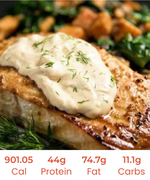 Responsibly Fished Roast Salmon with Cauliflower Salad, Roast Fennel and Tartare Sauce - Image 3