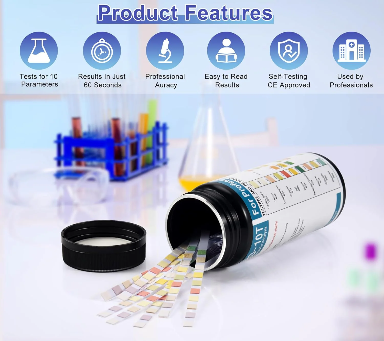 Urinalysis Test Strips – 10 Parameter Home Urine Test Kit | 100 Strips - Image 7
