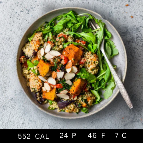 Vitality Salad Roast Pumpkin and Quinoa Salad with Spinach, Green Beans and Crumbled Feta Cheese (Gluten-free) - Image 4